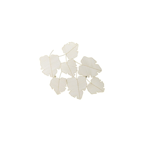 Leaf Wall Decor - Gold Metal Leaf Art - Nature Inspired Home Accent for Living Room, Kitchen & More