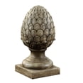 thumbnail image 1 of HomeStock Renaissance Refinement Weathered Brown Finish, MgO Artichoke Decorative Finial Statue With Scroll Design in Base, 1 Ft. Tall with Pedestal, Entryway Decorative Accent, 1 of 6