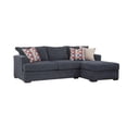 thumbnail image 1 of HomeStock Renaissance Revival Charcoal Two Piece Sectional Sofa with Three Throw Pillows, 1 of 10