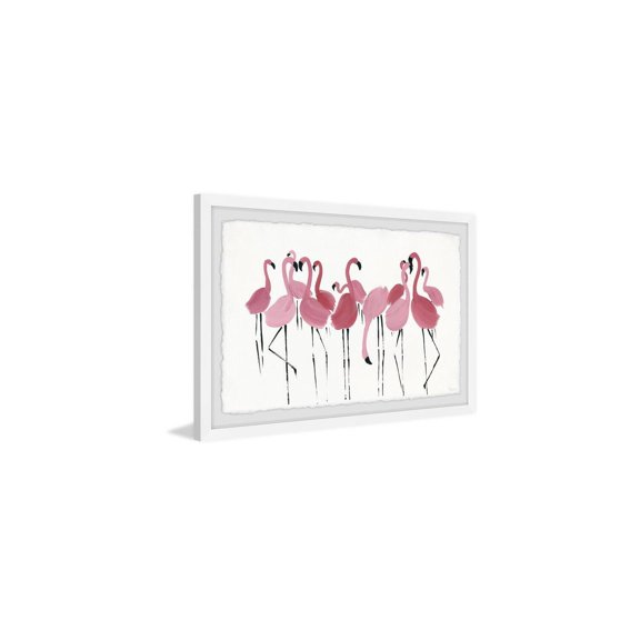 HomeStock Renaissance Revival Flamingo Squad Framed Painting Print, Contemporary Wall Decor: Abstract, Digital Art Prints, and Modern Styles for Your Home