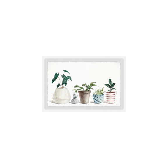 HomeStock Renaissance Revival Heart-Shaped Leaves Framed Painting Print, 30" x 20", Contemporary Wall Decor: Abstract, Digital Art Prints, and Modern Styles for Your Home