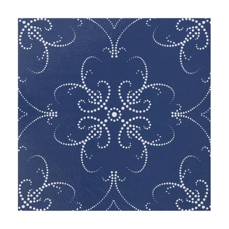 HomeStock Renaissance Rhapsody 12x12 Self Adhesive Vinyl Floor Tile in Navy Pearl - 20 Tiles - 20 sq. ft. Coverage - Peel and Stick DIY Installation - Easy 1.5mm Thickness