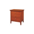 thumbnail image 1 of Homestock Old World Charm Nightstand - Dovetailed Drawers for Bedroom Storage, Stylish Nickel Hardware, Painted Nightstand, Floor Mountable-Color:Oak,Size:3 Drawer, 1 of 4