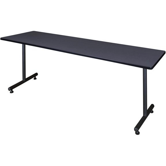 HomeStock Renaissance Rhapsody 84" x 24" Training Table- Grey, Adjustable and Foldable Office Table with Wheels for Meeting Rooms and Classrooms