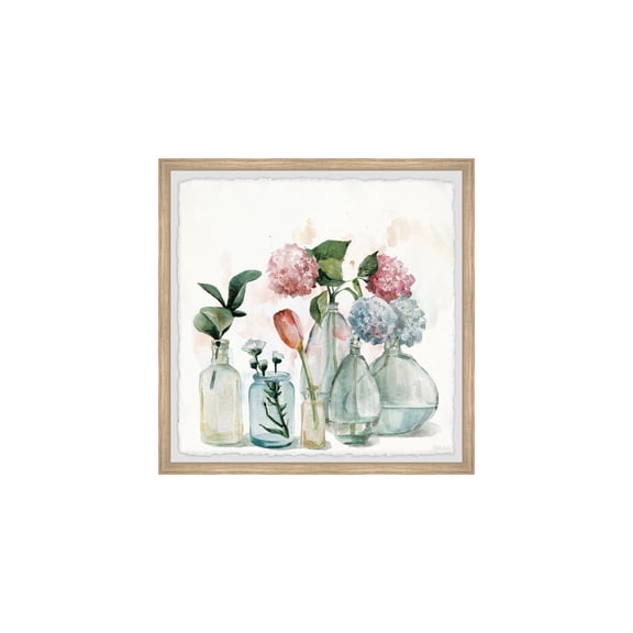HomeStock Renaissance Rhapsody Bottled Up Framed Painting Print, 18" x 18", Contemporary Wall Decor: Abstract, Digital Art Prints, and Modern Styles for Your Home