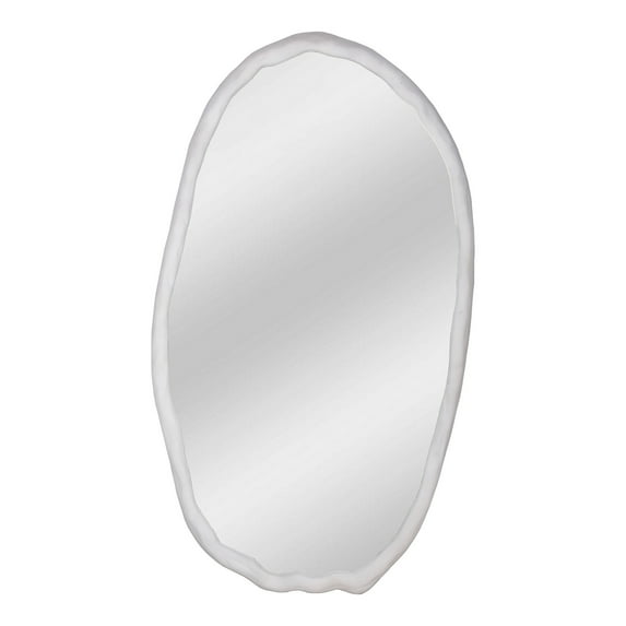 HomeStock Renaissance Rhapsody Mirror Oval White , Modern Mirror, Wall Mirror, Decorative Mirror, Full-Length Mirror, Frameless Mirror, Vintage Mirror, Round Mirror, Rectangular Mirror, Gold Mirror