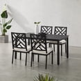 thumbnail image 1 of Artisanal Abode Outdoor Metal Dining Set with Cushions, - Dining Table with 6 Chairs, Design Chair Backs, Elegant Outdoor Dining Set, 1 of 1