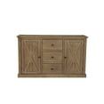 thumbnail image 1 of Sideboard - Solid Pine Storage Cabinet - 60" Wide - 2 Cabinets & 3 Drawers, 1 of 5