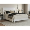 thumbnail image 1 of Solid Wood Low Profile Platform Bed - Modern Bedroom Furniture in White, 1 of 10