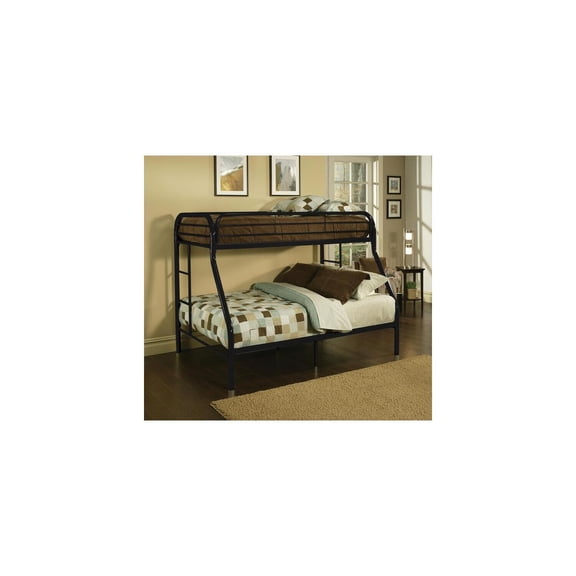 HomeStock Renaissance Rhapsody Twin/Full Bunk Bed, Black