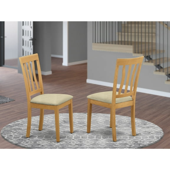 Renaissance Romance Dining Chair - Antique Style Kitchen Chair - Solid Wood Seat - Oak Finish