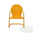 thumbnail image 1 of HomeStock Gothic Glamour Metal Outdoor Chair, 28.5"D x 22"W x 34.25"H, Sturdy, Easy to Assemble, Powder Coated Finish, Metal Seating-Color:Tangerine, 1 of 5