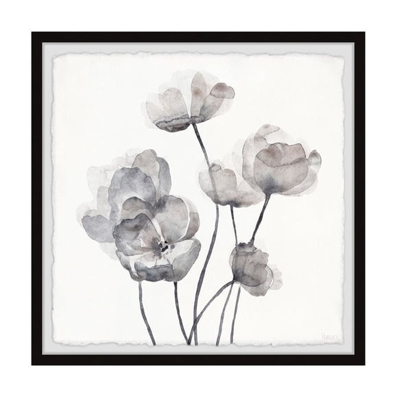 HomeStock Renaissance Romance Poppy Love Framed Painting Print, 18" x 18", Contemporary Wall Decor: Abstract, Digital Art Prints, and Modern Styles for Your Home
