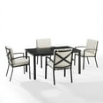 thumbnail image 1 of HomeStock Artisanal Abode Outdoor Metal Dining Set with Cushions, - Dining Table with 6 Chairs, Design Chair Backs, Elegant Outdoor Dining Set-Color:Oiled Bronze/Oatmeal,Size:5PC Normal Chair, 1 of 1