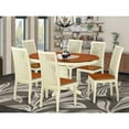 thumbnail image 1 of Retro Dinette Set 7 Piece - Kitchen Table & Chairs - Buttermilk Cherry Finish - Modern Dining Room Set, 1 of 5