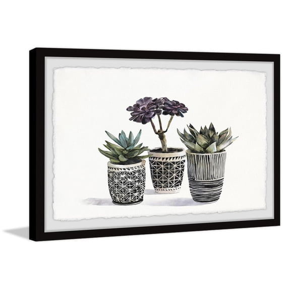 Retro Succulent Wall Art Print - Vintage Botanical Home Decor Picture