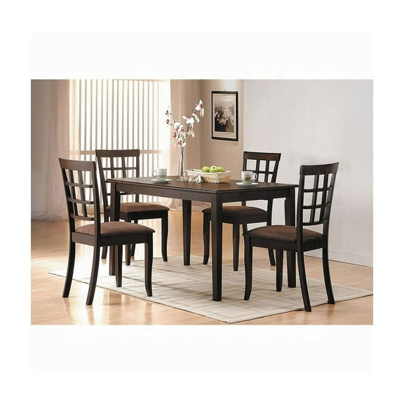 HomeStock Retro Relaxation Dining Table - Espresso Finish, Selected Wood & Veneers, 29"H x 32"W x 48"L, Seats Up to Four People