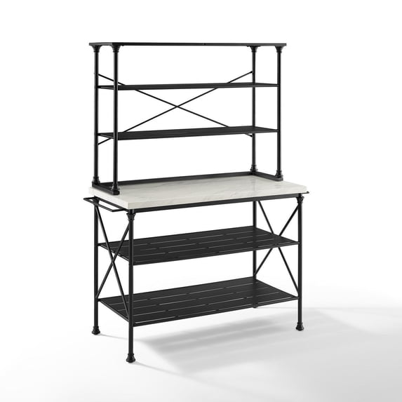 Kitchen Island with Countertop & Shelving - Modern Home Furniture