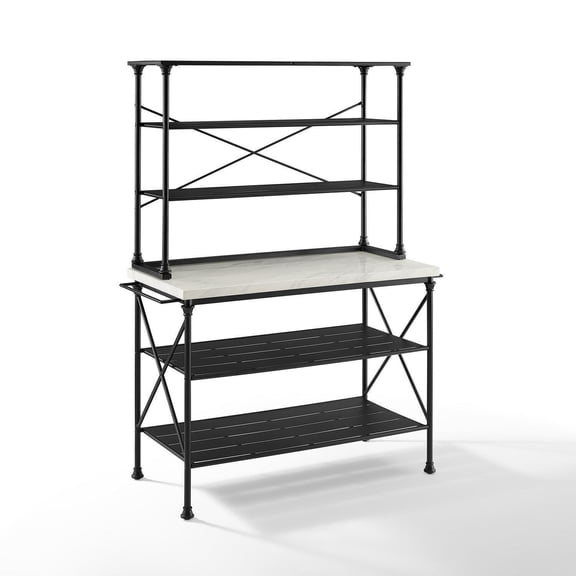 Kitchen Island with Countertop & Shelving - Modern Home Furniture
