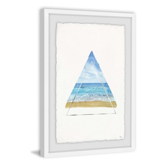 Wall Art Print Framed - Abstract Sphere Canvas Painting for Home Decor - 16x24 Inch