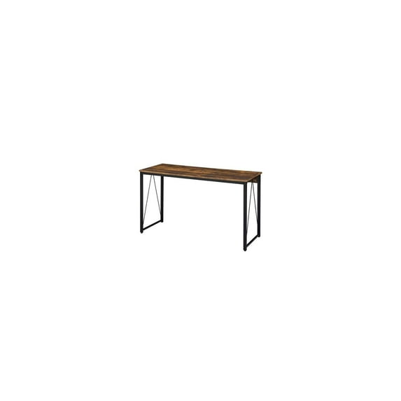 HomeStock Retro Relaxation Writing Desk in Weathered Oak & Black Finish