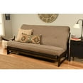 thumbnail image 1 of Futon Frame Full Size Converts to Bed - Hardwood Sofa Living Room Mocha Finish 76", 1 of 1