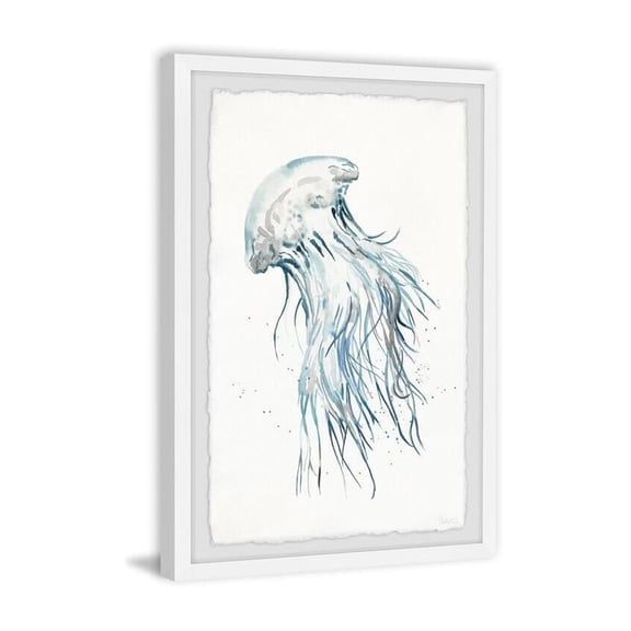 HomeStock Retro Renaissance Luminous Jellyfish Framed Painting Print, Contemporary Wall Decor: Abstract, Digital Art Prints, and Modern Styles for Your Home