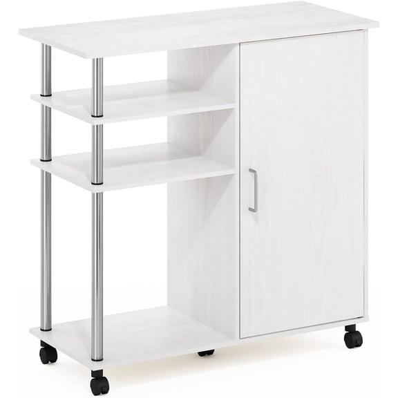 HomeStock Retro Renaissance Utility Kitchen Baroque Brilliance nd And Storage Cart On Wheels With Stainless Steel Tubes-Tier:4 Tier