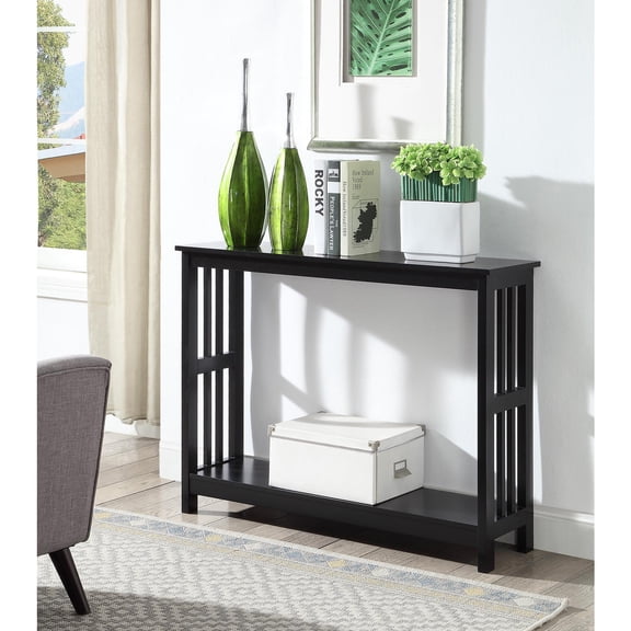 HomeStock Old World Opulence Console Table 31.5"x11.75"x31.5" - Transitional Design, MDF/Particleboard, Bottom Shelf for Collectibles and Essentials