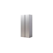 HomeStock Retro Revival Series Wood Utility Storage Cabinet In Metallic Gray / Seaside Style Series Wall Mounted Wood Utility Storage Cabinet In Metallic Gray 32 In W X 72 In H X 20 In D