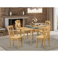 thumbnail image 1 of 5 Piece Dining Set - Wood Table & 4 Chairs - Oak Finish - Drop Leaf Table - Kitchen Dining Room Set, 1 of 5