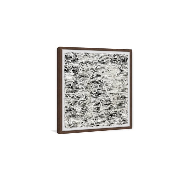Black Triangles Wall Art - Framed Canvas Print for Living Room Decor