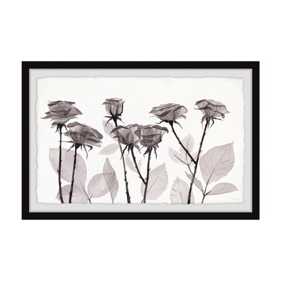 HomeStock Rococo Radiance Delicate Petals Framed Painting Print, 12" x 18", Contemporary Wall Decor: Abstract, Digital Art Prints, and Modern Styles for Your Home