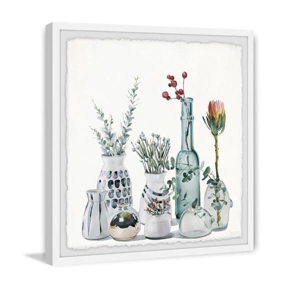 HomeStock Rococo Radiance Homey Blooms Framed Painting Print, 32" x 32", Contemporary Wall Decor: Abstract, Digital Art Prints, and Modern Styles for Your Home