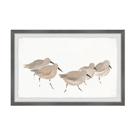 HomeStock Rococo Radiance Little Brown Birds Framed Painting Print, Contemporary Wall Decor: Abstract, Digital Art Prints, and Modern Styles for Your Home