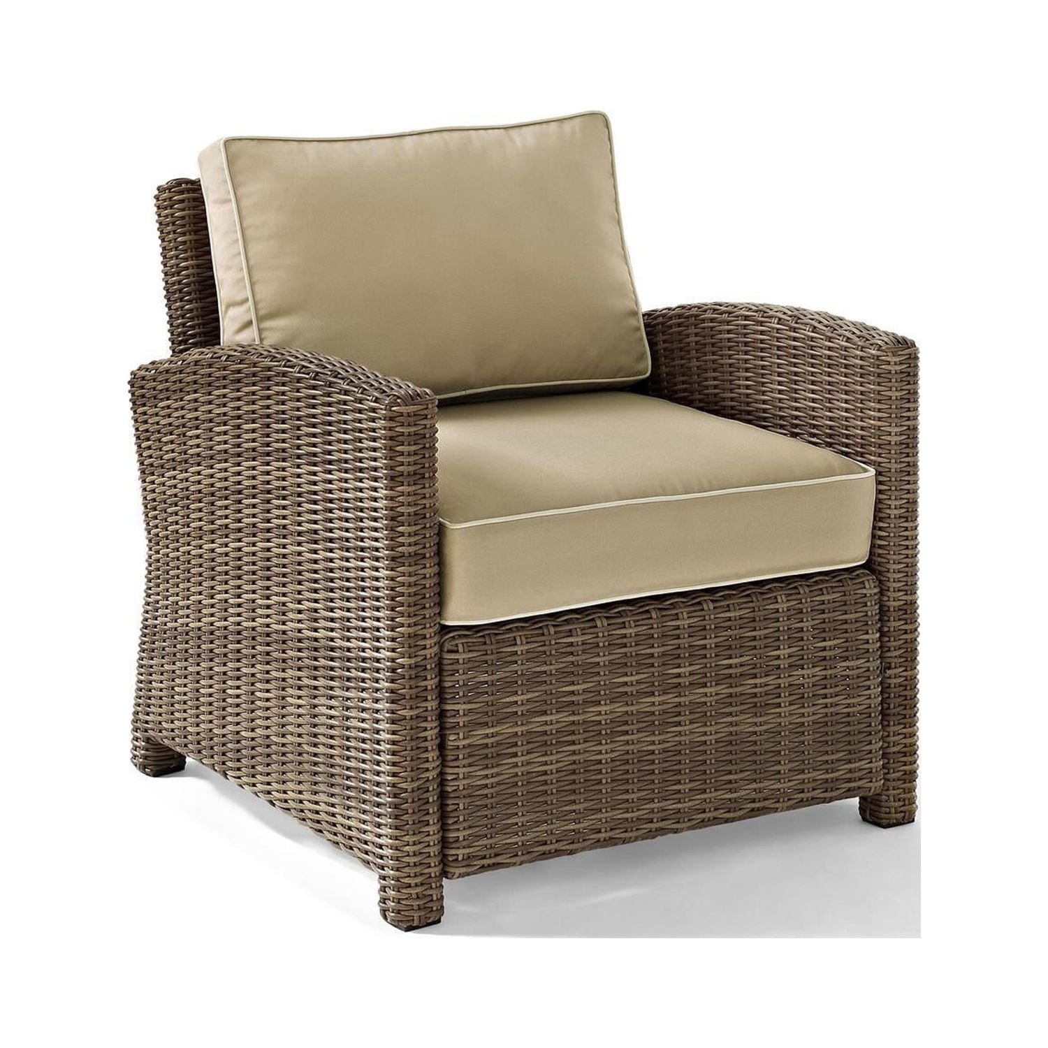 Outdoor Wicker Armchair - Patio Chair for Porch, Balcony, Yard - Modern ...
