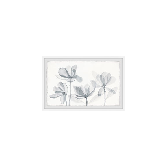 HomeStock Rococo Radiance Petal Reflection Framed Painting Print, 24" x 36", Contemporary Wall Decor: Abstract, Digital Art Prints, and Modern Styles for Your Home