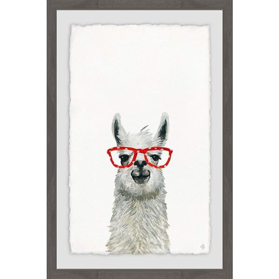Llama Painting Print Framed - Trendy Home Decor Art for Living Room Wall Decor