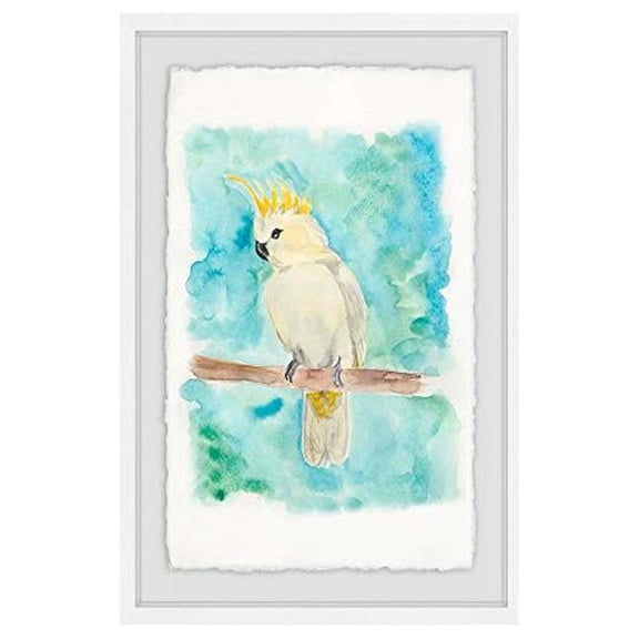 Framed Painting Print - Rococo Bird Wall Art - Canvas Print for Living Room Decor