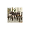 thumbnail image 1 of HomeStock Rococo Romance Dining Table, Espresso, Elegant 48-Inch Round Design, Ideal for Small Spaces, Comfortably Seats Four, Features Angled Pedestal Base for Display, 1 of 1