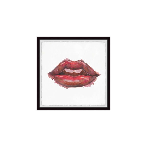 HomeStock Rococo Romance Lips & Smudges Framed Painting Print, 24" x 24", Contemporary Wall Decor: Abstract, Digital Art Prints, and Modern Styles for Your Home