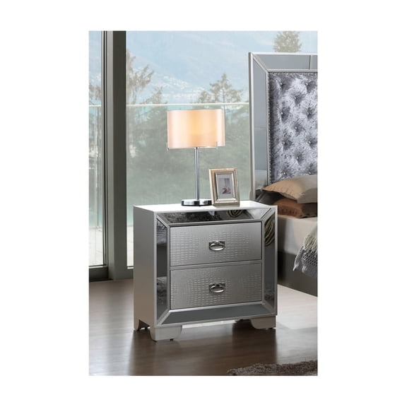 HomeStock Rococo Romance Nightstand 28"H x 28"W x 17"D Featuring Elegant Design and Spacious Storage with Classic Charm to Complement Your Bedroom Dcor Perfectly