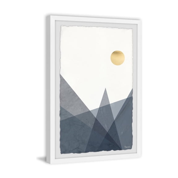 HomeStock Rococo Romance Sun and Mountains Framed Painting Print, Contemporary Wall Decor: Abstract, Digital Art Prints, and Modern Styles for Your Home