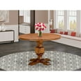 HomeStock Rustic Refinement Round Dining Table With Pedestal ...