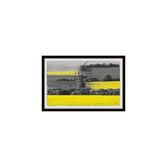 HomeStock Rustic Ranch Colors Framed Painting Print, Wall Art, Canvas Print, Framed Prints, Wall Hanging Prints for Living Room - 8"L x 1.5"D x 12"H