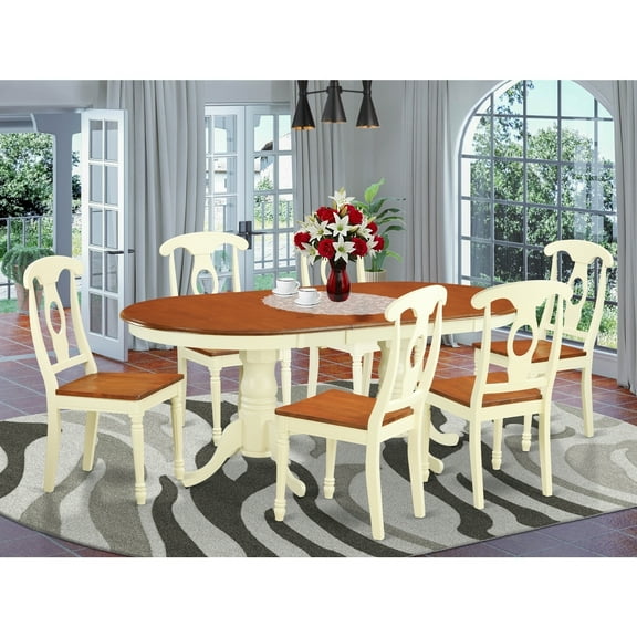 Rustic Dining Room Set - Ranch Style Table & Chairs for 8 - Kitchen Dinette Furniture