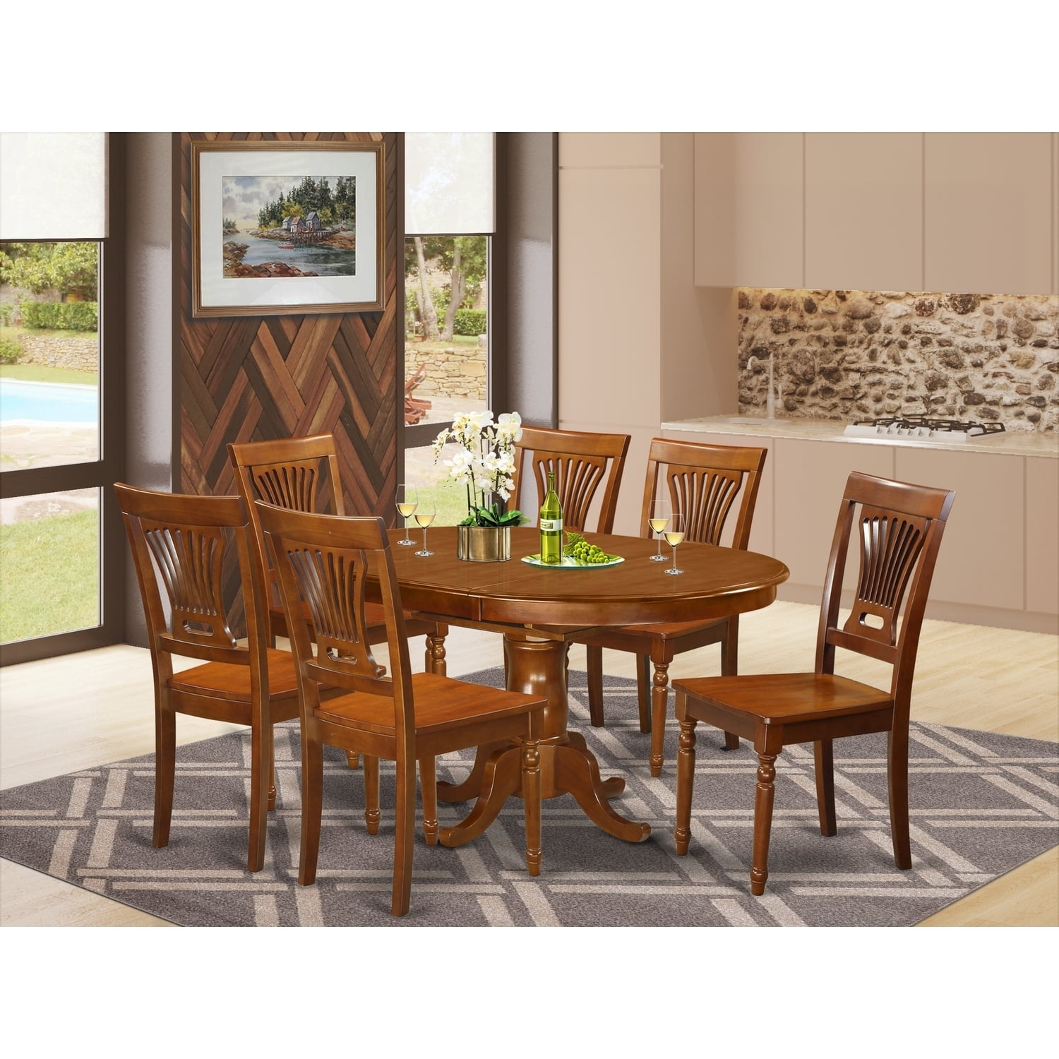 Rustic Dining Table Set with Chairs - Kitchen Table & Dining Room ...