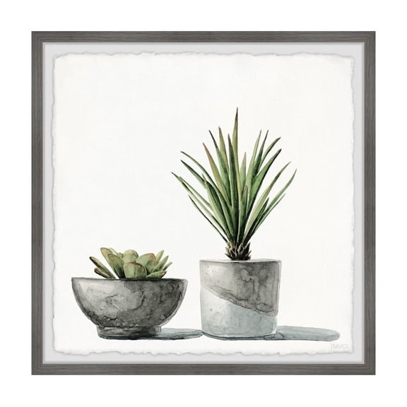 HomeStock Rustic Ranch Spiky Framed Painting Print, 18" x 18", Contemporary Wall Decor: Abstract, Digital Art Prints, and Modern Styles for Your Home