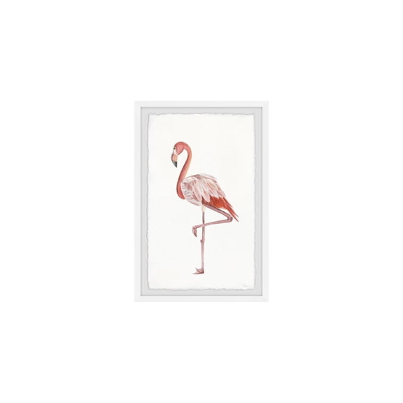 HomeStock Rustic Recluse Dashing Flamingo Stand Framed Painting Print, Contemporary Wall Decor: Abstract, Digital Art Prints, and Modern Styles for Your Home
