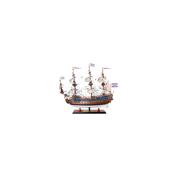 HomeStock Rustic Recluse, GOTO PREDESTINATION SMALL - Handcrafted Wooden Ship Collectible, 21.5"H x 22"W x 7.5"D, Brown - Miniature Wooden Ship Model